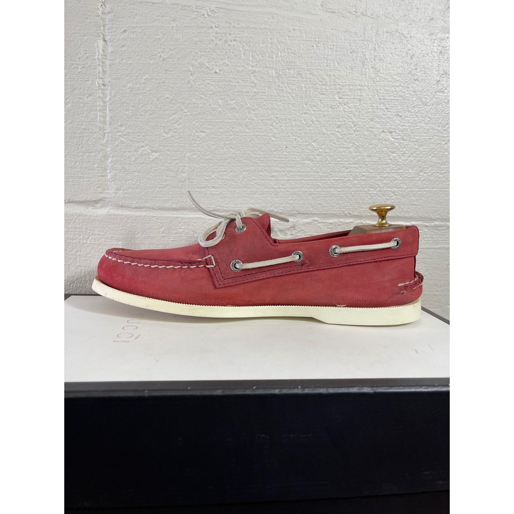 Sperry Top-Sider 10281535 Red Leather Boat Shoes 2 Eye Men's Size 9.5 M - Picture 5 of 10